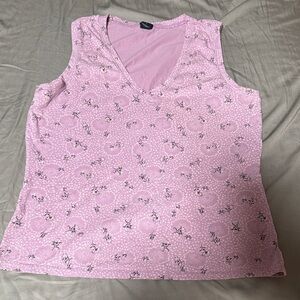 GAP Light Purple Floral Tank Top